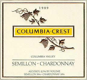 Columbia Crest 1989 Sem-Chard label