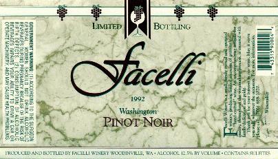 Louis Facelli label (Idaho) 