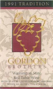 Gordon Brothers 1988 Merlot label