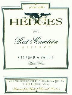 Hedges 1993 Red Mountain Reserve label