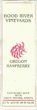 Hood River Vineyards Raspberry wine label