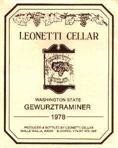 1978 Gewurztraminer label