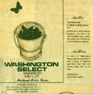 Washington Select Merlot 1977 label