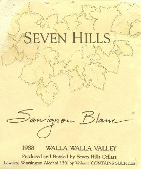 1988 Sauvignon Blanc label